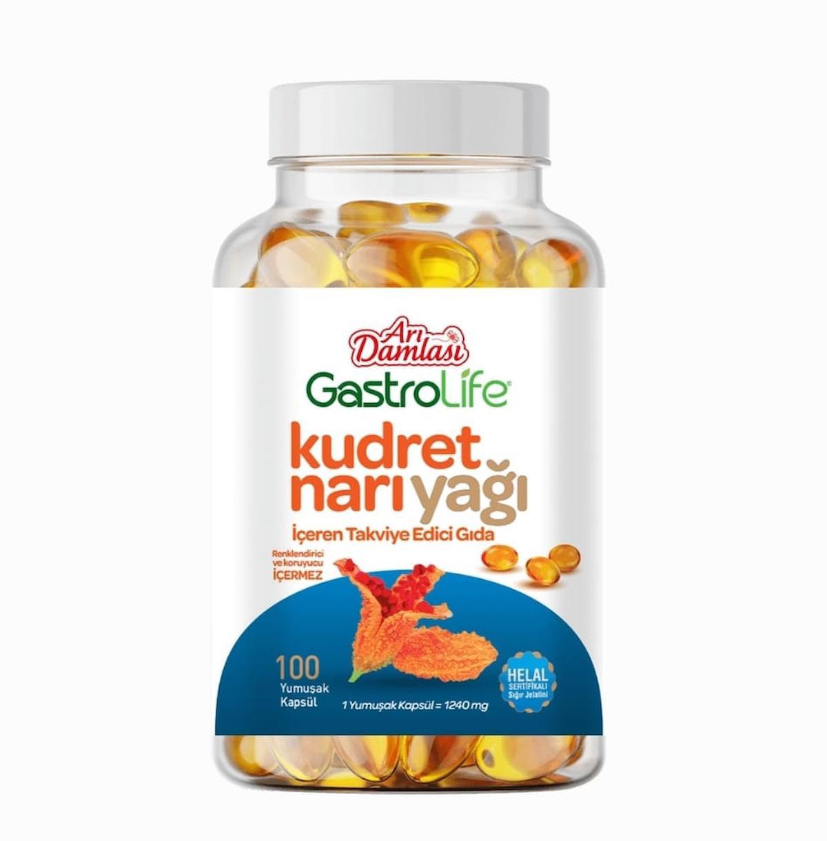 Arı damlası Gastrolife Kudretnarı Yağı Softjel 1240 Mg * 100lü