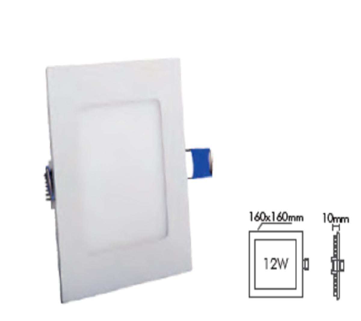 12W SIVA ALTI KARE LED PANEL BEYAZ 6000K