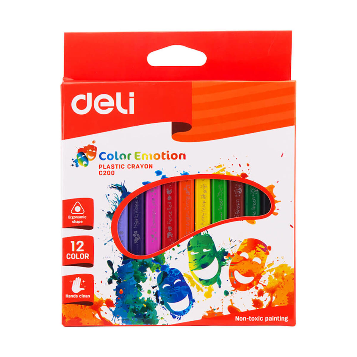 Deli Plastik Crayon Pastel Boya 12’li 20000