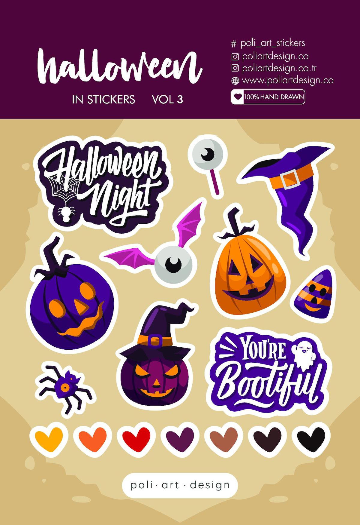 Halloween vol.3 vinil çıkartma seti sticker etiket