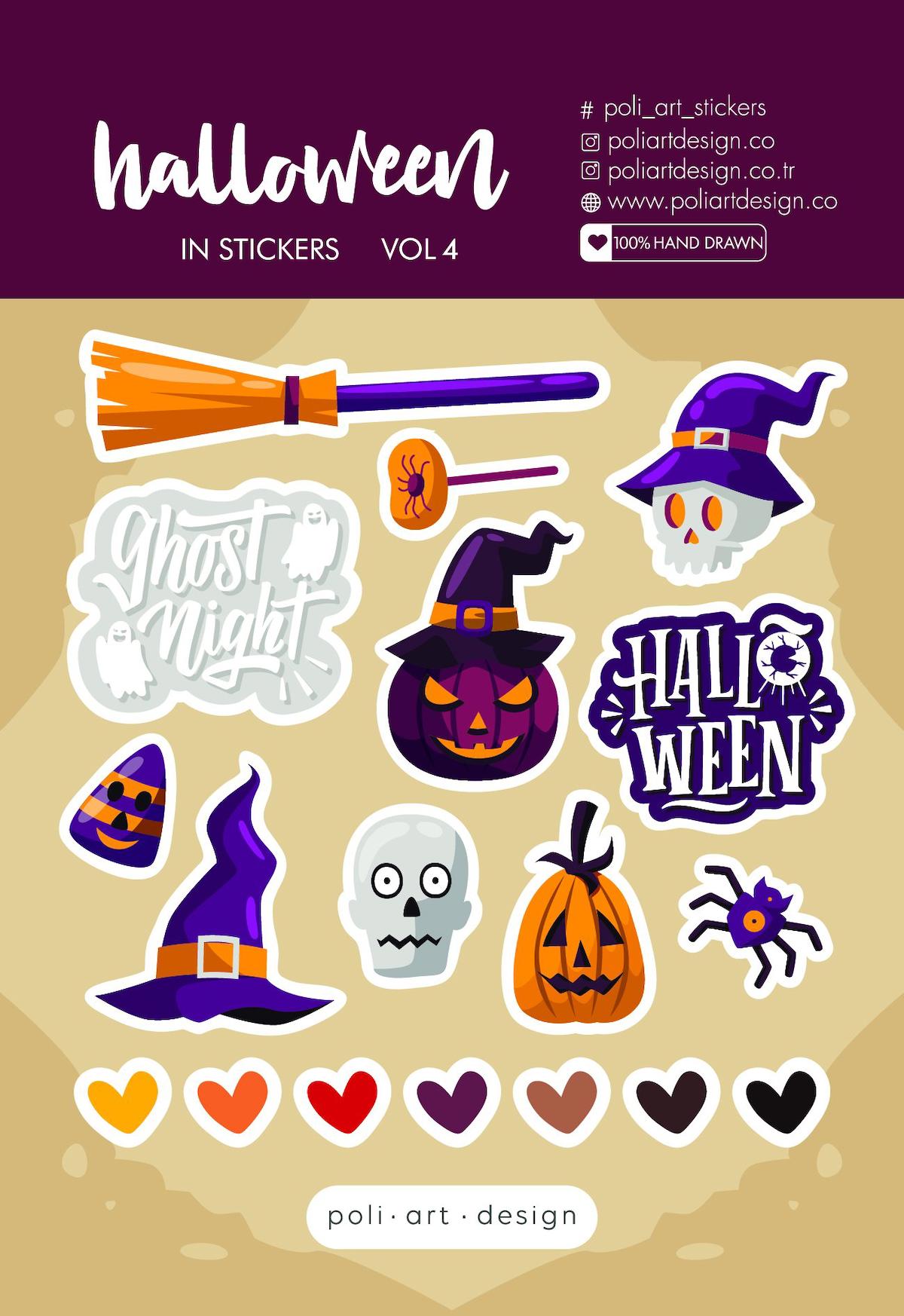 Halloween vol.4 vinil çıkartma seti sticker etiket