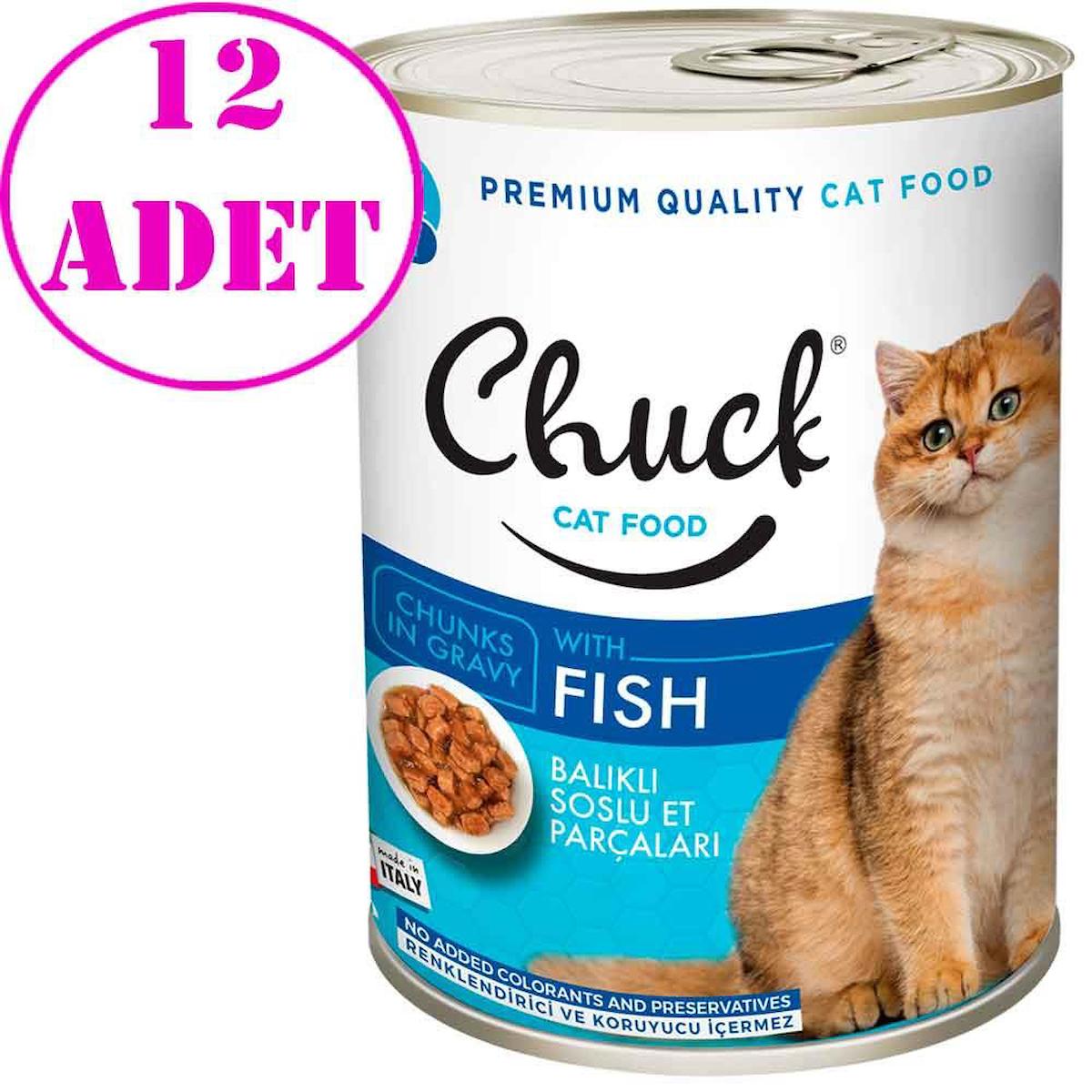 Chuck Kedi Konservesi Balıklı 415 Gr 12 AD