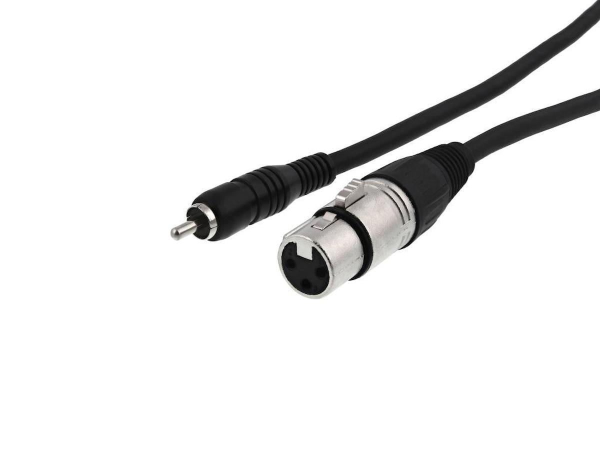 Rca to Xlr Dişi Mono kablo 3 mt