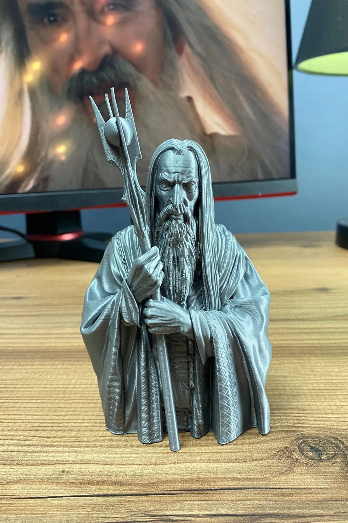 Yüzüklerin Efendisi Saruman Büst Figür 15 cm - Yüksek Kaliteli Dekoratif Figür