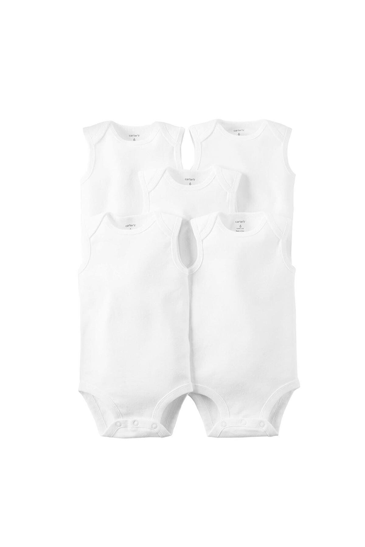 Carter's Layette Bebek 5'li Beyaz Body - SL Beyaz