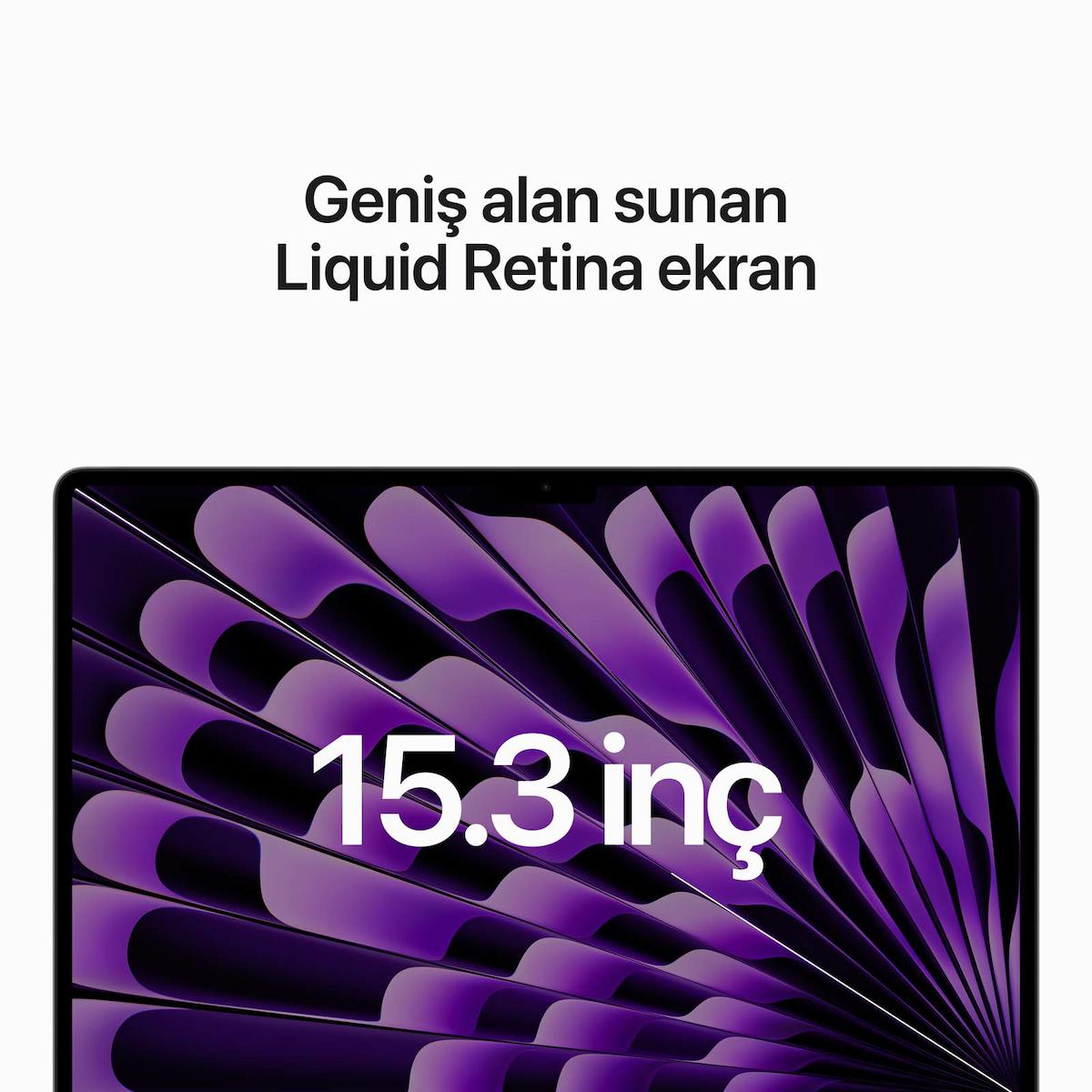 MacBook Air 15 inç M2 çip 8 Çekirdekli CPU ve 10 çekirdekli GPU 256GB – Uzay Grisi – MQKP3TU/A