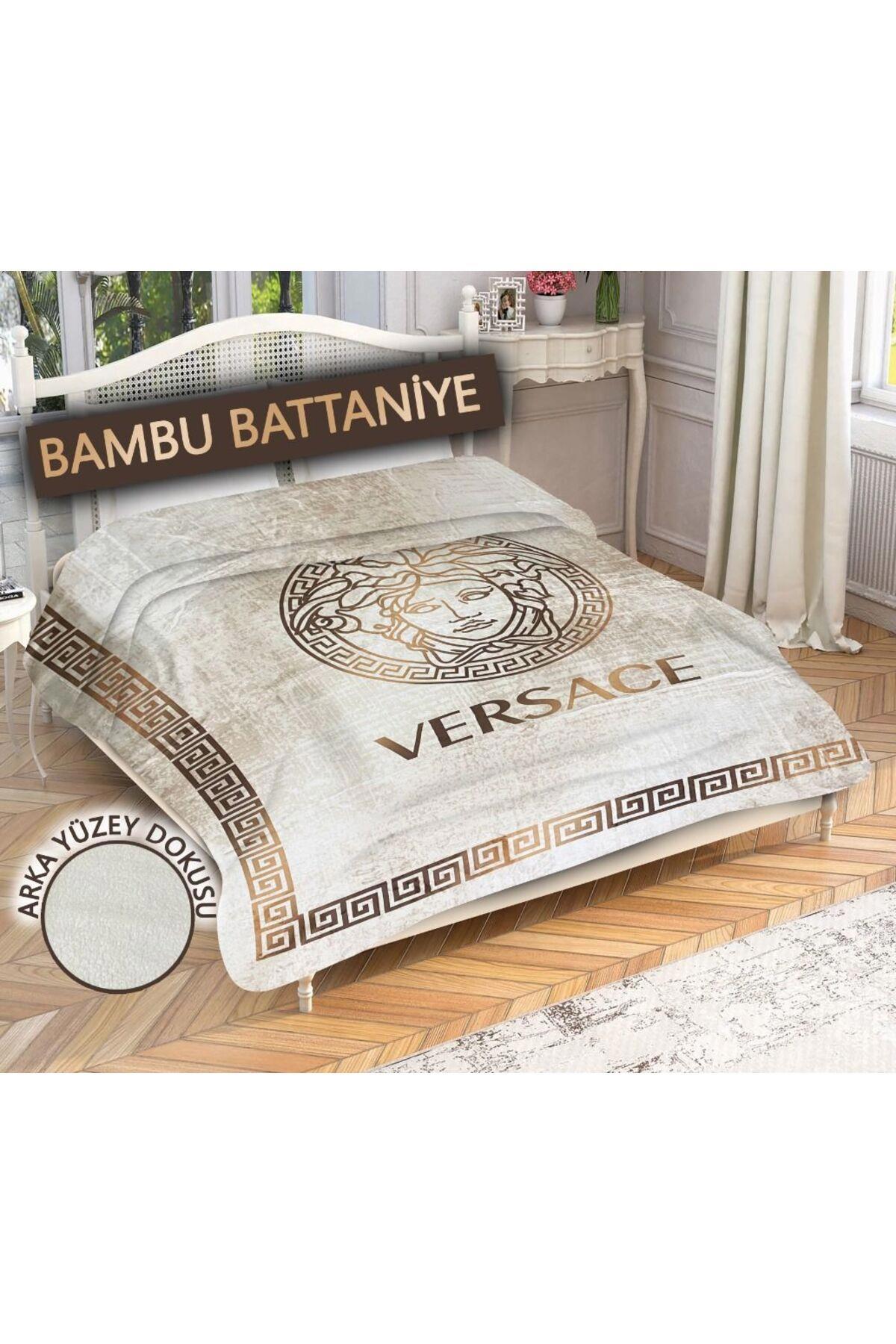 Dekoratif Modern Desenli %100 Bambu Kumaşlı Battaniye