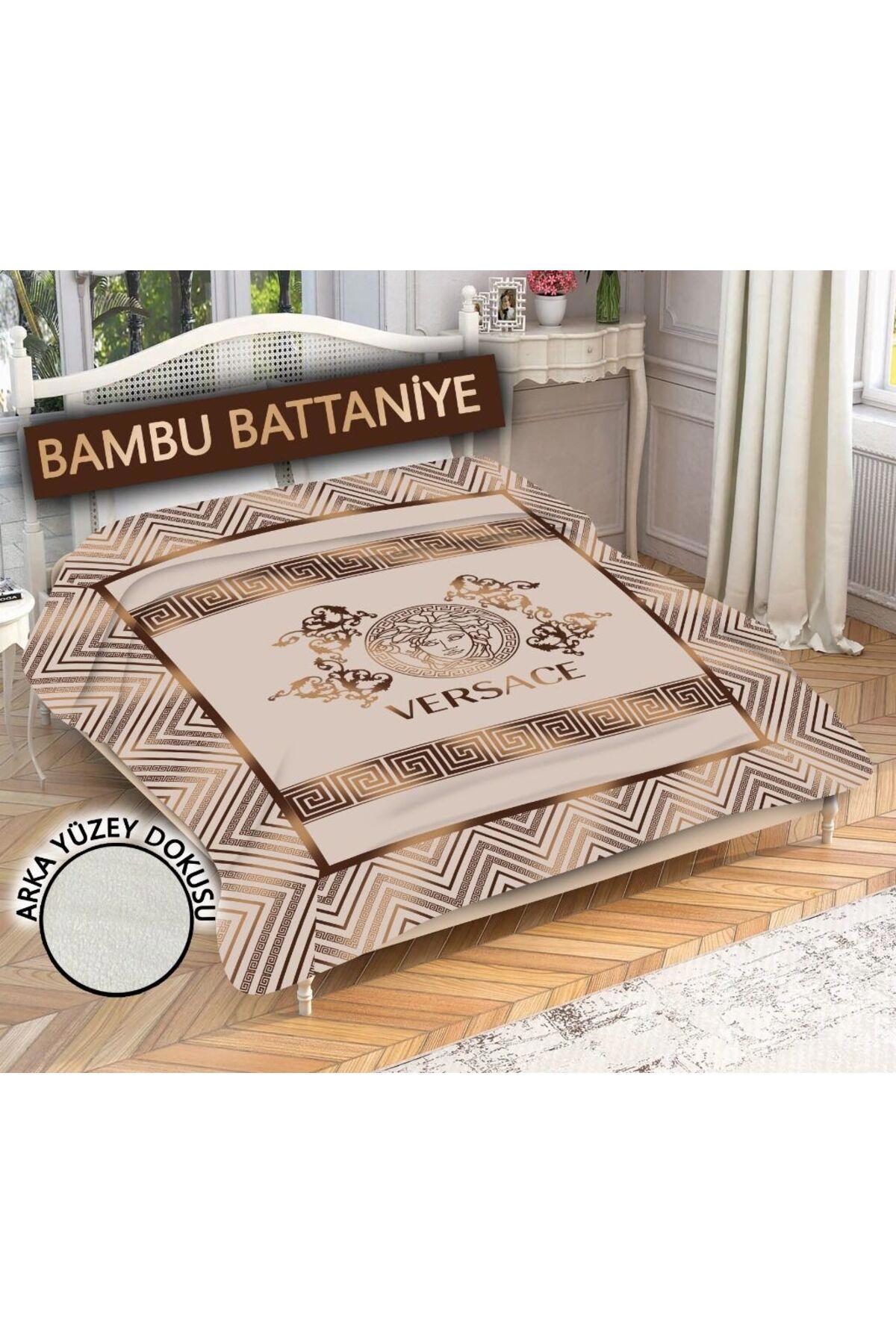 Dekoratif Modern Desenli %100 Bambu Kumaşlı Battaniye