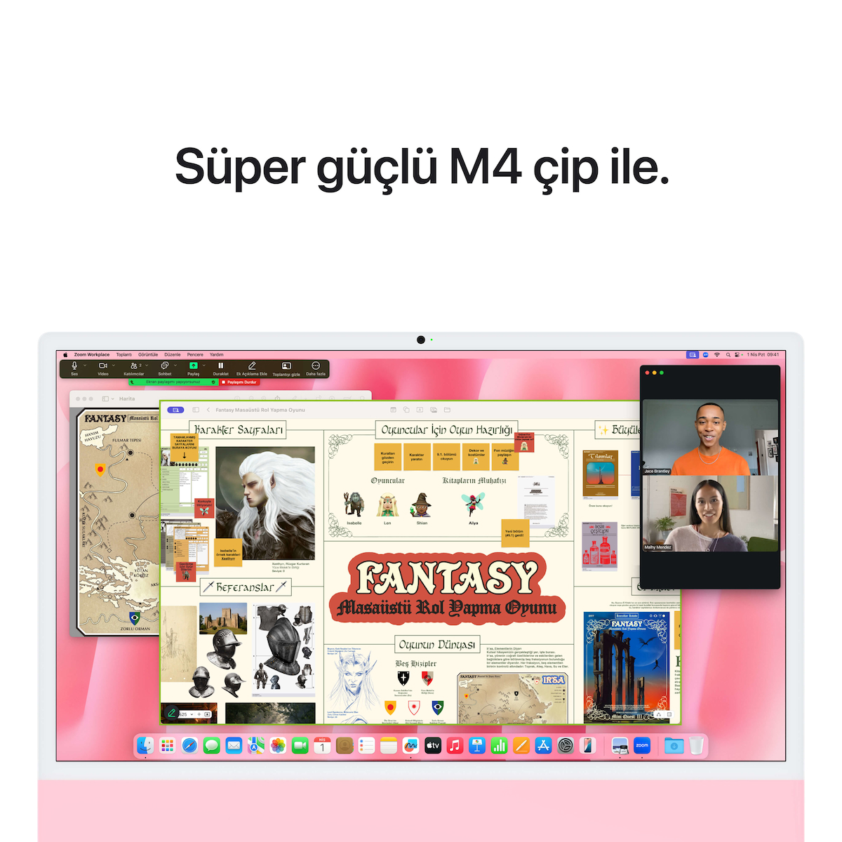 iMac 24 inç Retina 4.5K M4 çip 10 çekirdekli CPU ve 10 çekirdekli GPU 24GB 512GB SSD – Pembe (MD2U4TU/A)