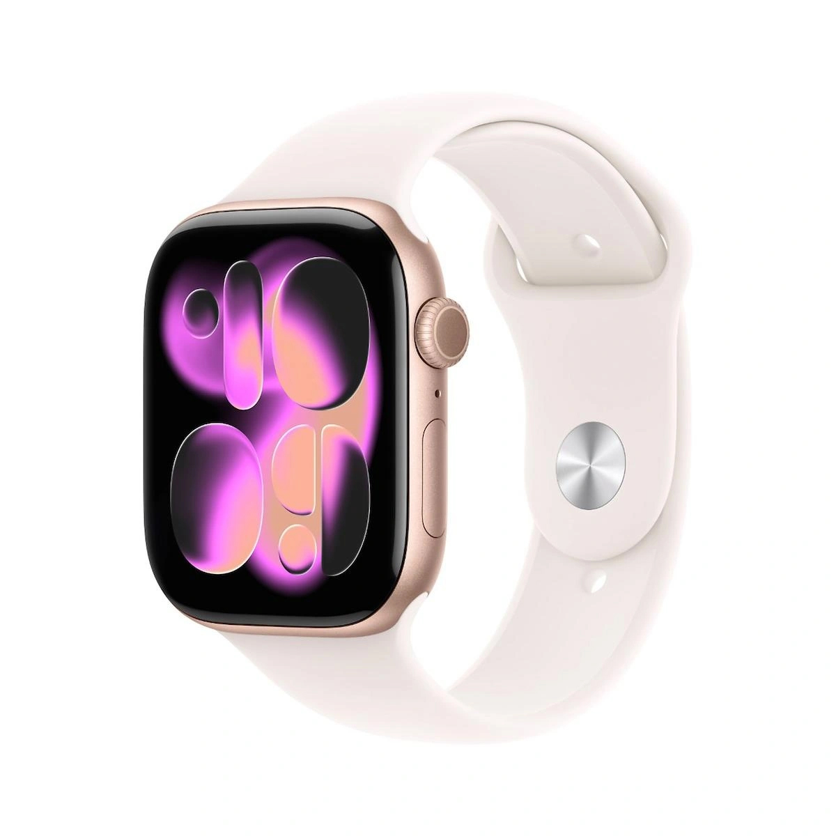 Apple Watch Series 11 GPS 42mm Rose Gold Aluminium Case with Light Blush Sport Band – S/M