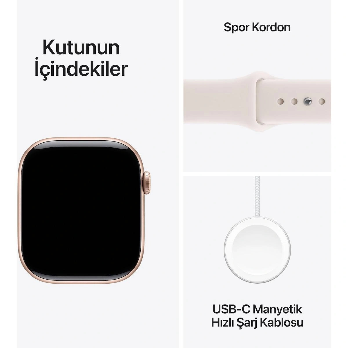 Apple Watch Series 11 GPS 42mm Rose Gold Aluminium Case with Light Blush Sport Band – S/M