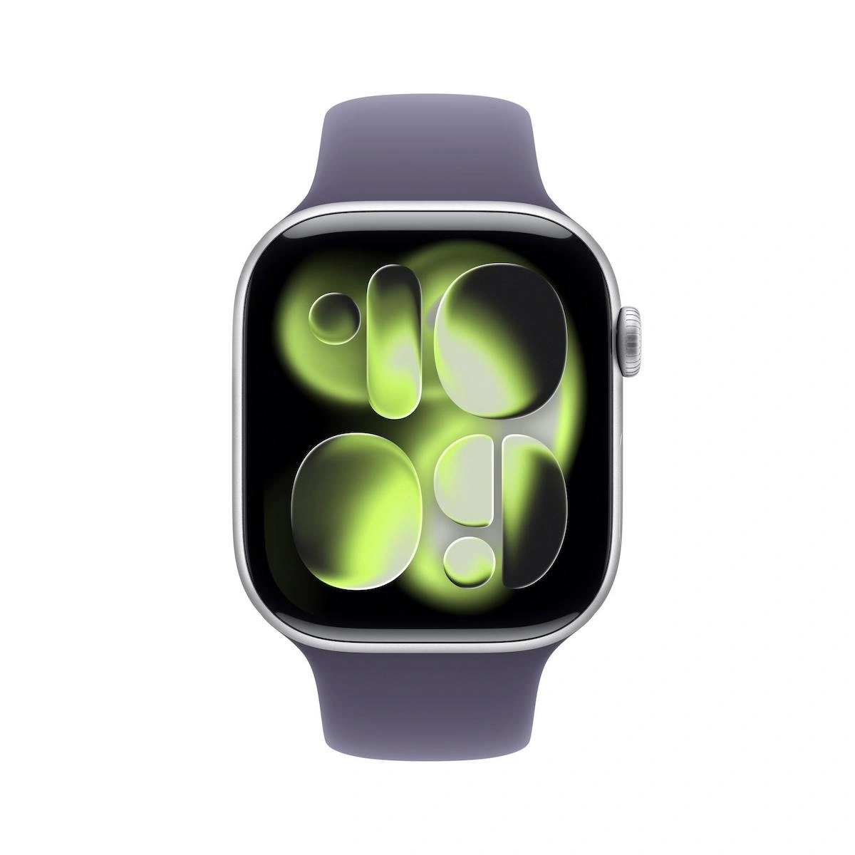 Apple Watch Series 11 GPS 42mm Silver Aluminium Case with Purple Fog Sport Band – M/L
