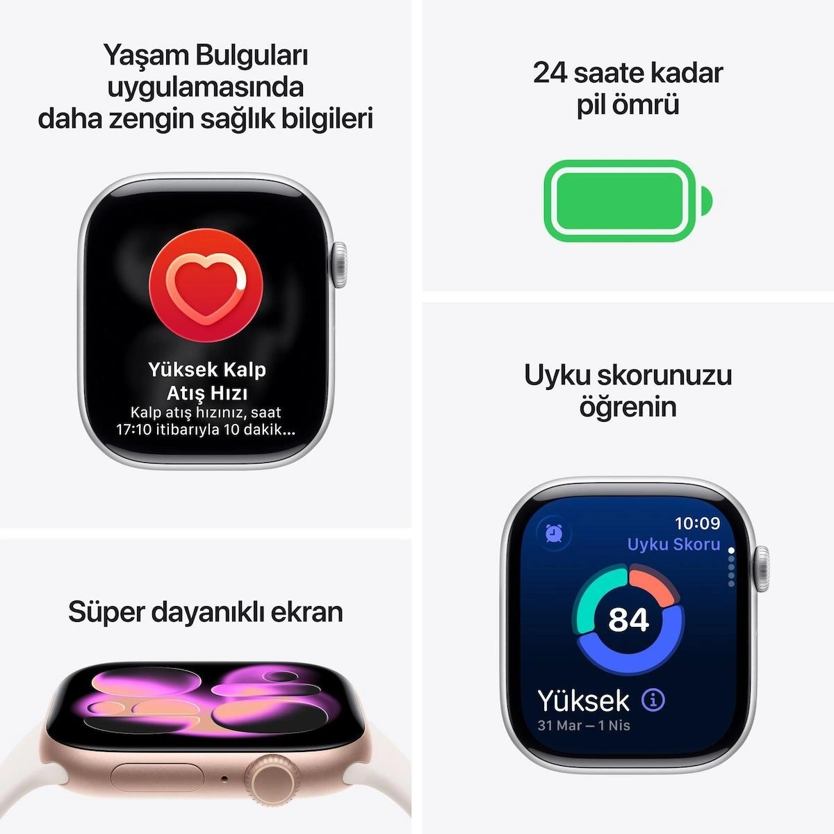 Apple Watch Series 11 GPS 42mm Silver Aluminium Case with Purple Fog Sport Band – M/L