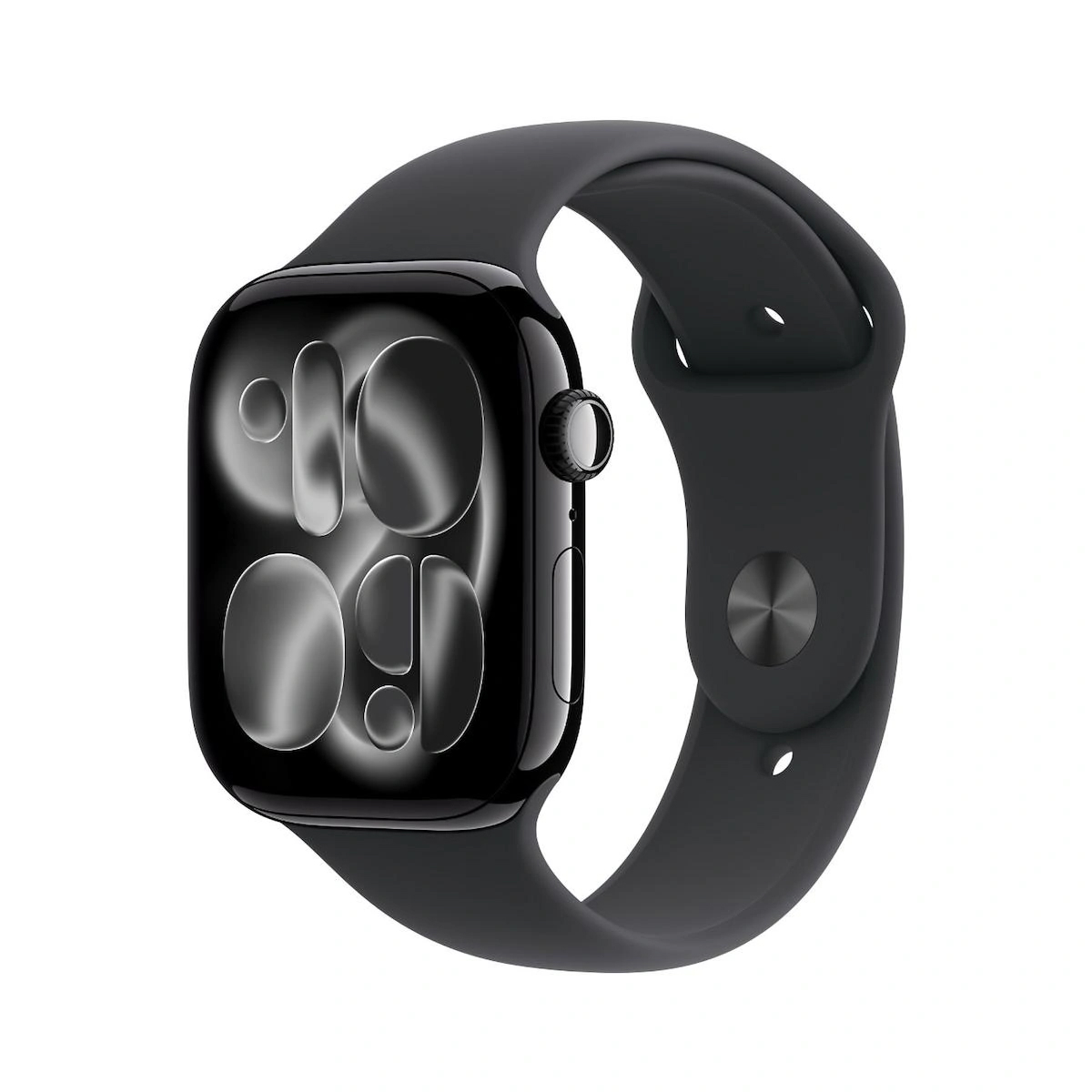 Apple Watch Series 11 GPS 46mm Jet Black Aluminium Case with Black Sport Band – S/M