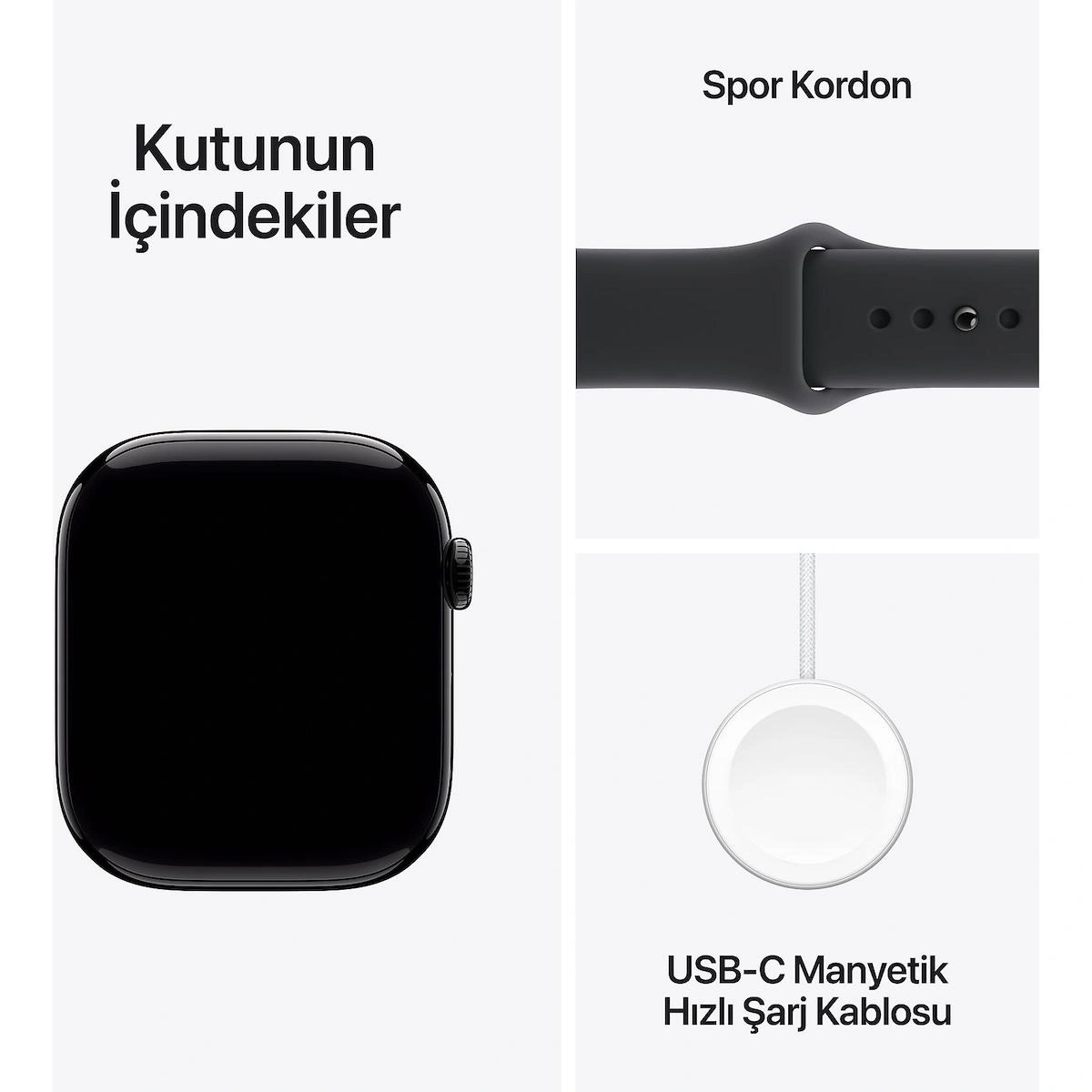 Apple Watch Series 11 GPS 46mm Jet Black Aluminium Case with Black Sport Band – S/M
