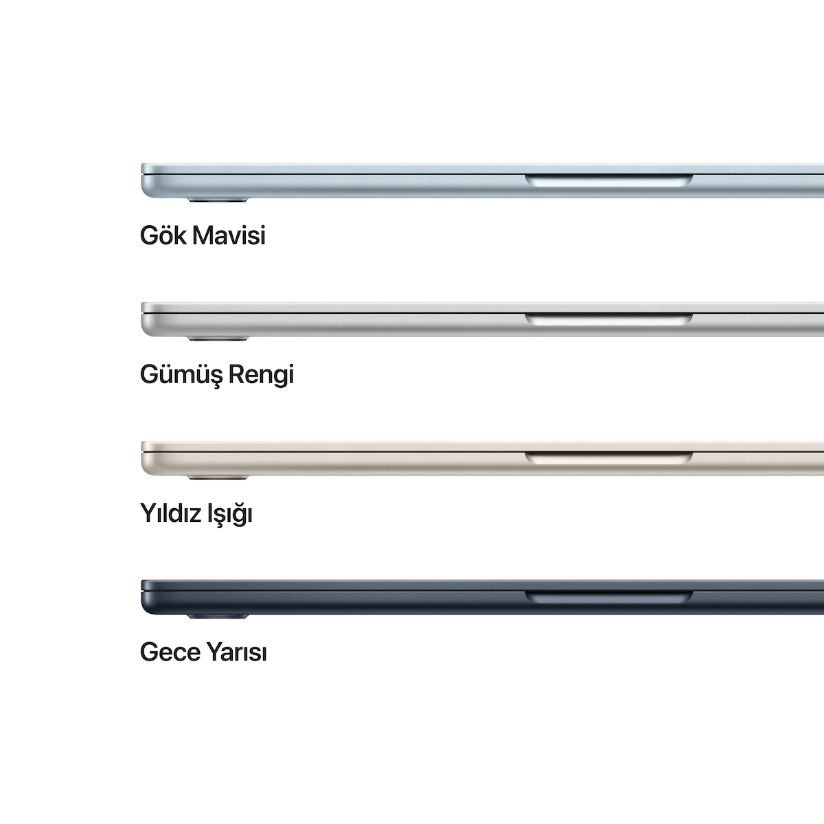 MacBook Air 13 inç – Apple M5 Çip 10 CPU ve 8 GPU 16GB Bellek 512GB SSD (MDH74TU/A) – Gümüş