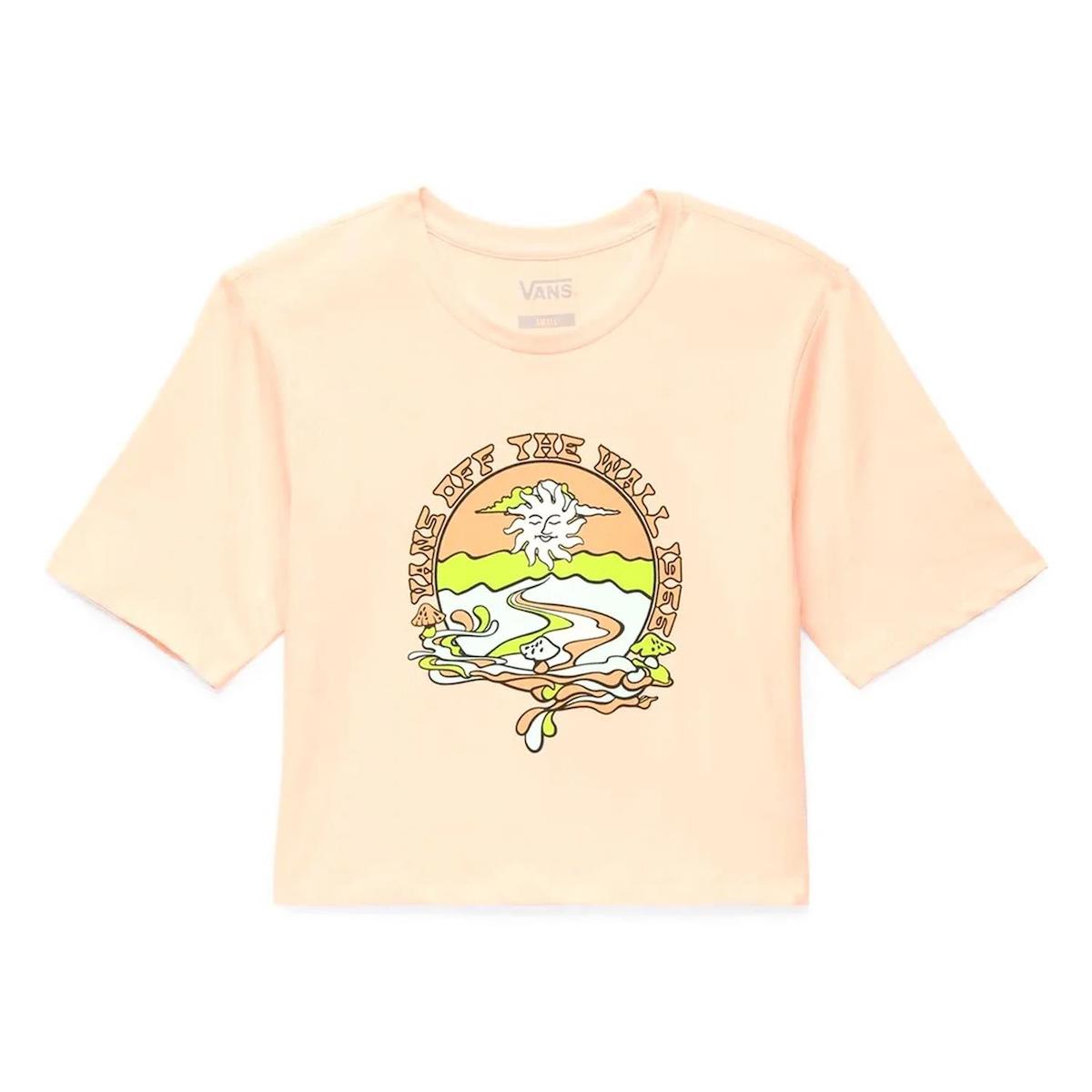 Vans Resort Mix Cropped Tropical Peach Kadın Pembe T-Shirt