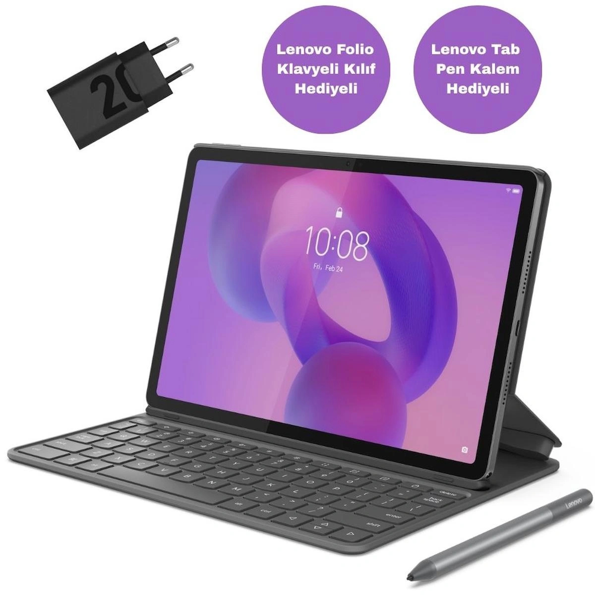 Lenovo Tab K11 Gen 2 11” 8GB 128GB Wifi + Bluetooth Tablet ZAFS0249TR (Klavyeli Kılıf + Kalem Hediyeli)