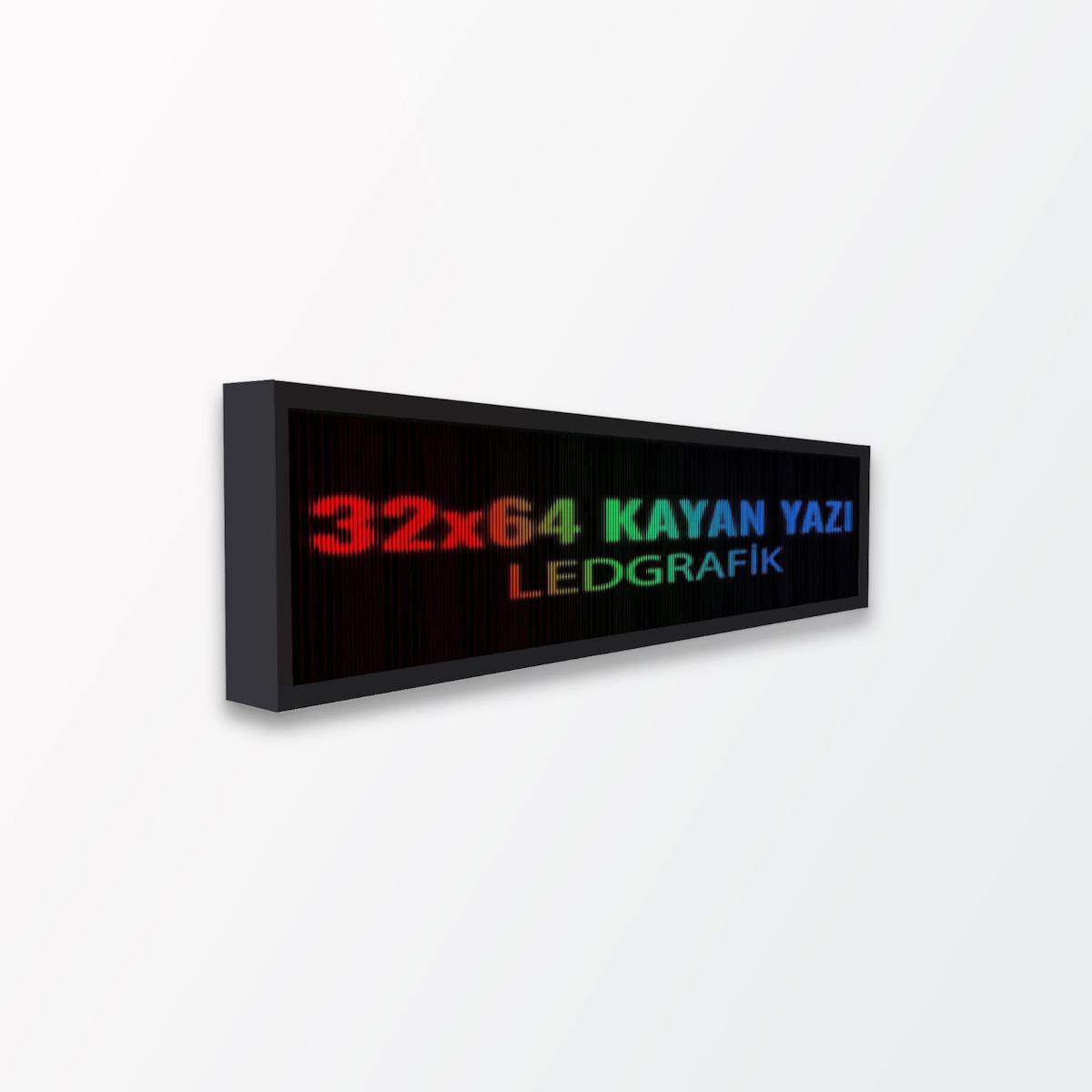 Ledgrafik 32x64 cm RGB kayanyazı led tabela