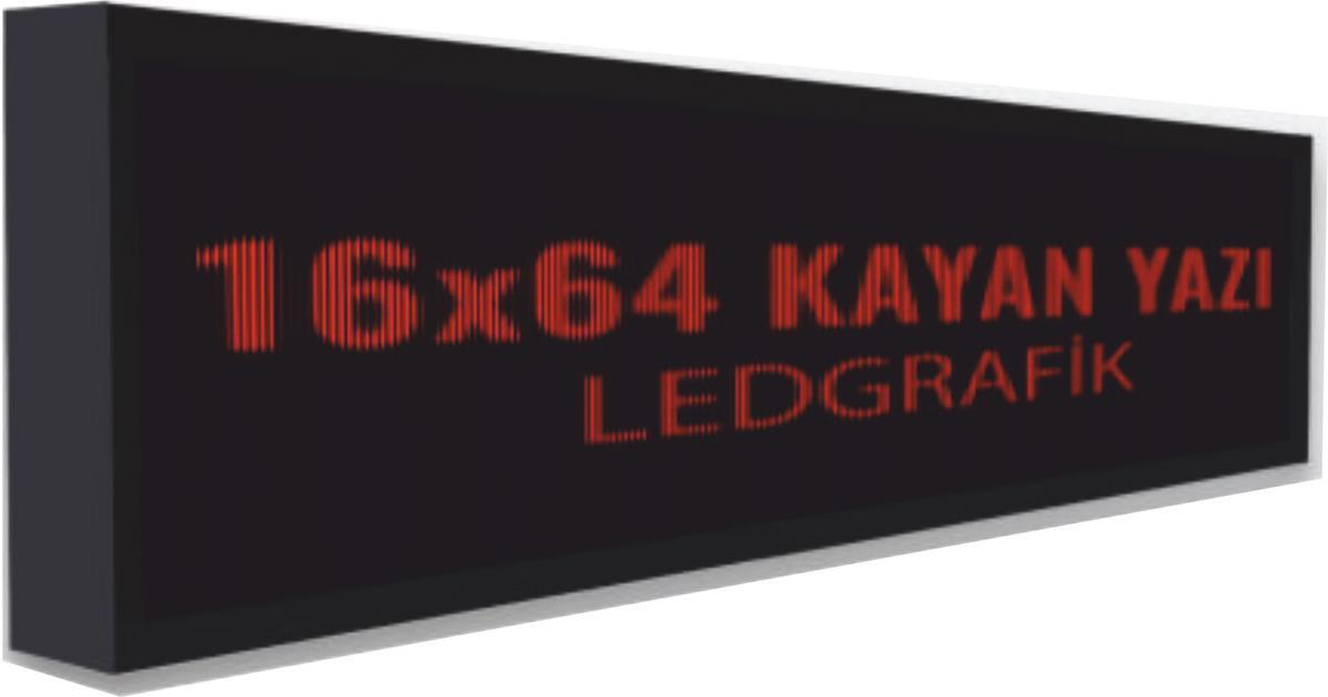 Ledgrafik 16x64 kırmızı kayanyazı