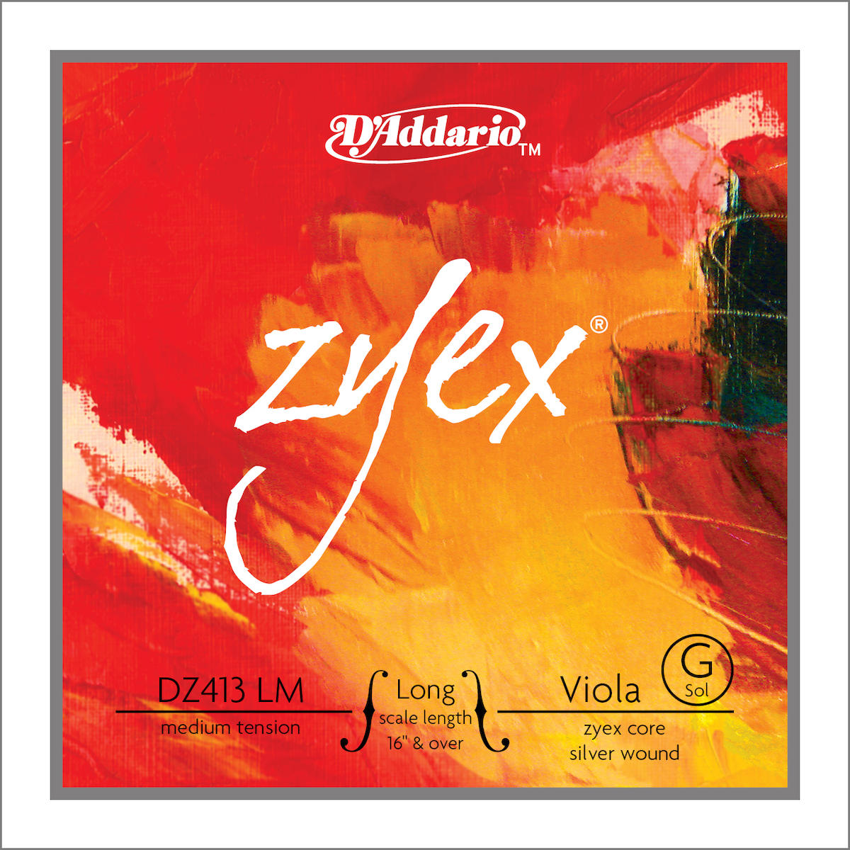 VİOLA TEK TEL, ZYEX, LONG SCALE, MEDIUM TENSION, (