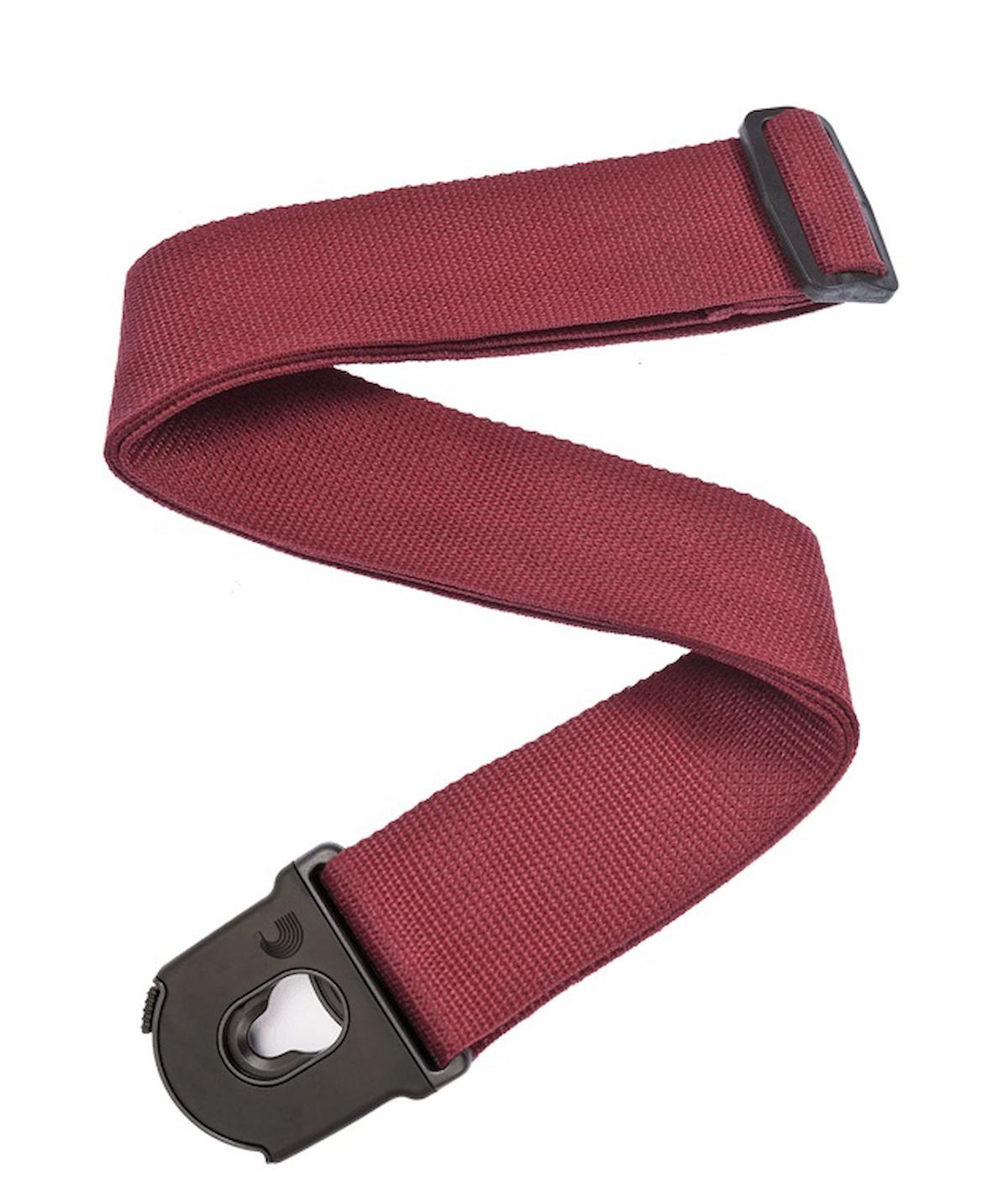 DAddario Polypropylene Planet Lock Straps PWSPL201 - Red Kilitli Gitar Askısı