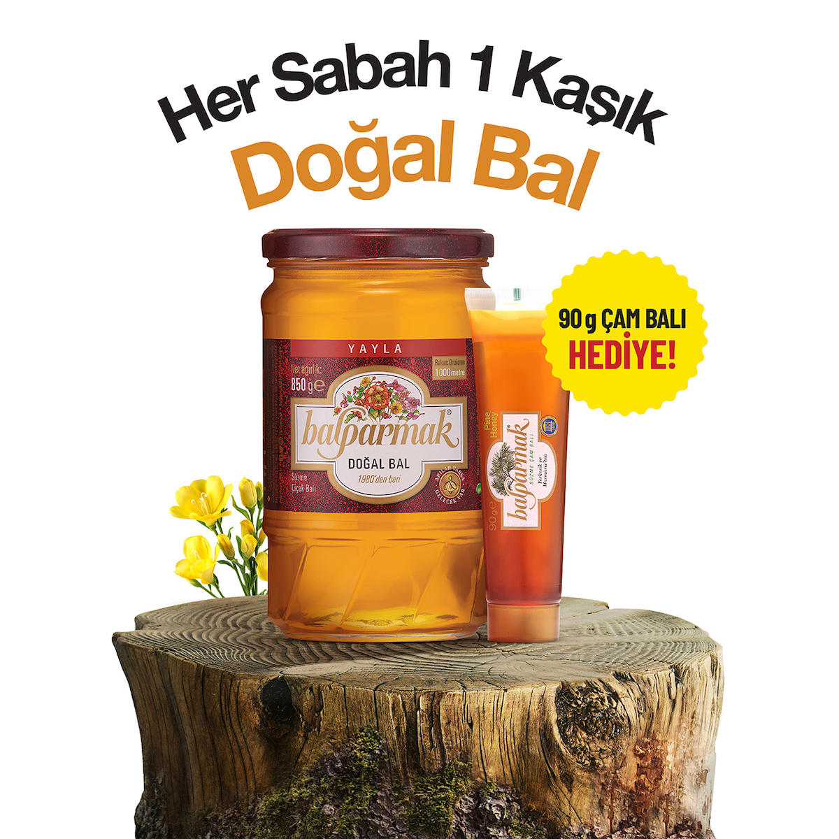 Balparmak Yayla Çiçek Balı 850 g (Tüp Çam Balı Hediyeli)