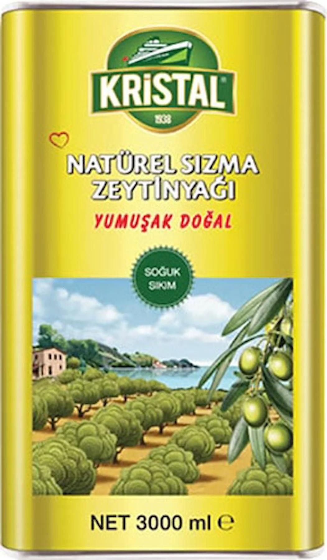 KRİSTAL NATUREL SIZMA ZEYTİNYAĞI 3 LT