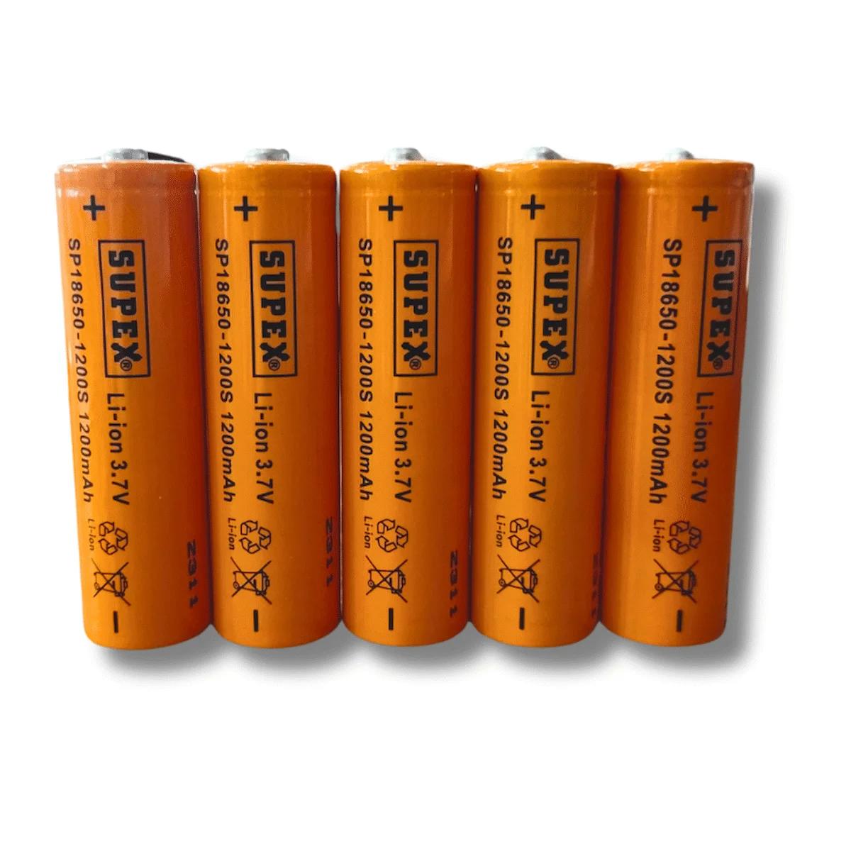 Sp-18650-1200 3.7v 1200mah Li-ion Pil Başlıklı 5'li