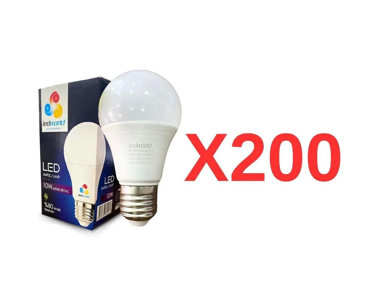 Led Ampul 10W 1000 Lümen 6500 Kelvin -Beyaz (200 ADET)