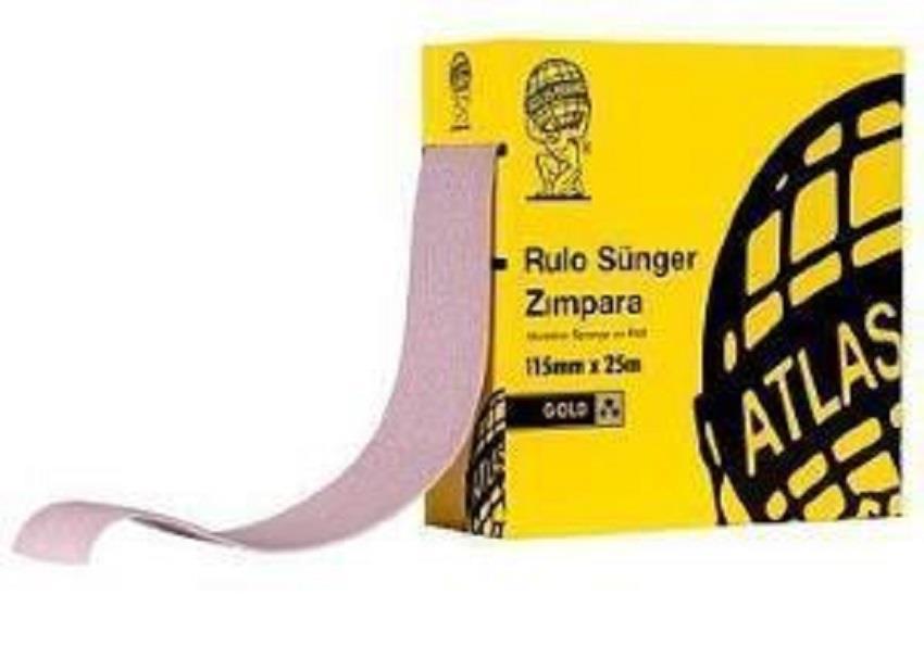 Atlas Gold Rulo Sünger Zımpara 115mm 220 Kum 1m