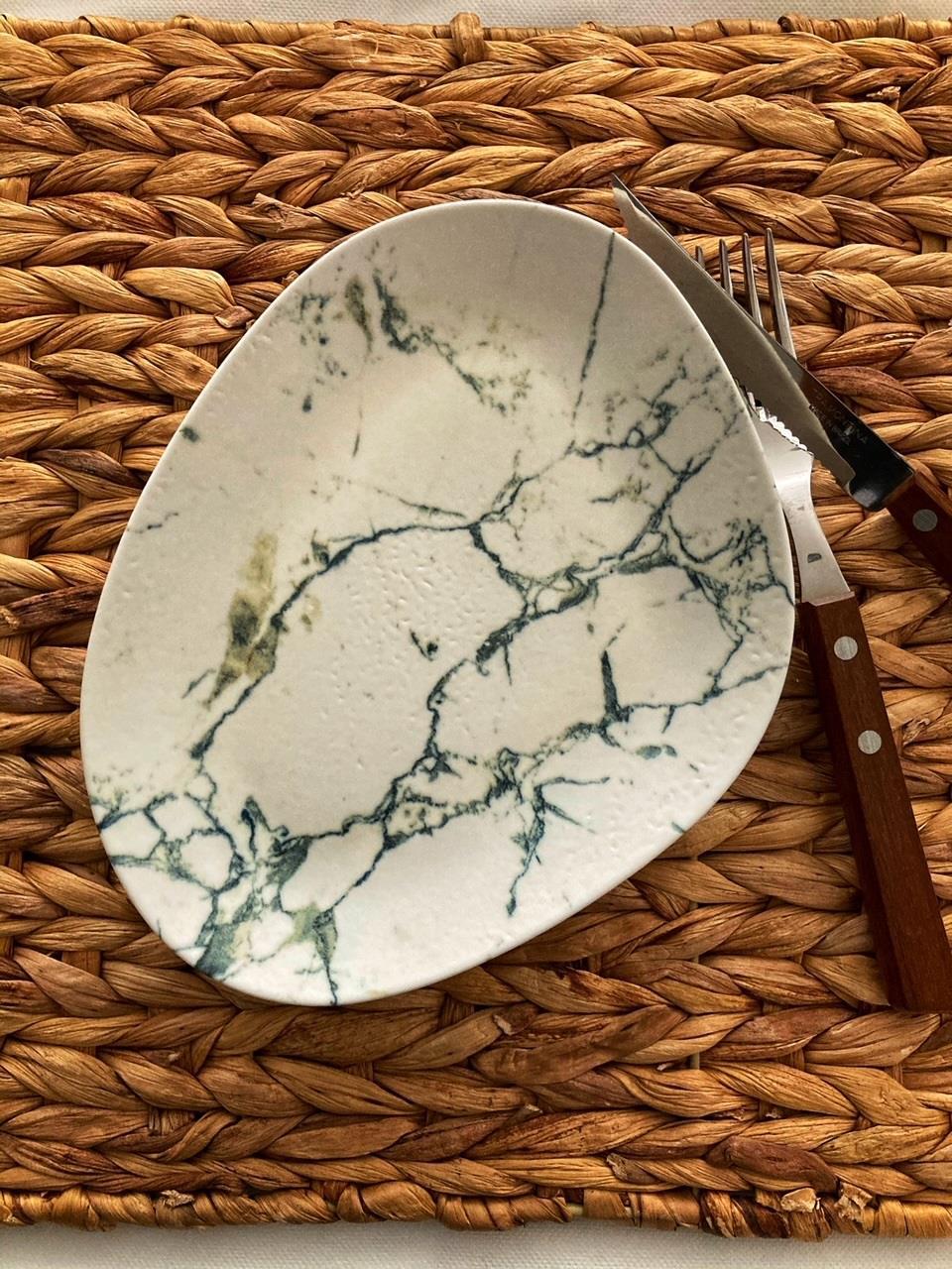 Core Marble-Green 20 cm Pasta Tabağı