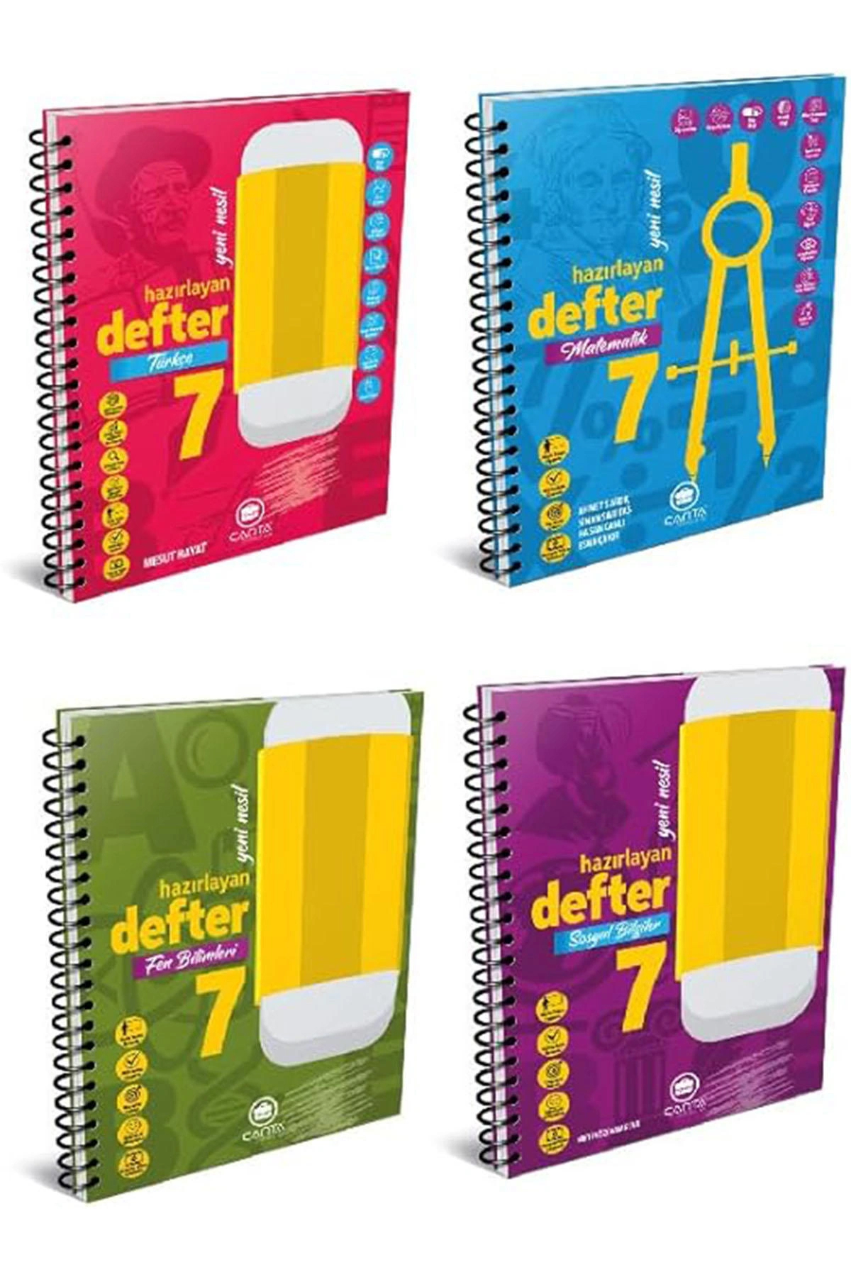 2025 Çanta Yayınları 7. Sınıf Tüm Dersler Hazırlayan Defter (4 Kitap)