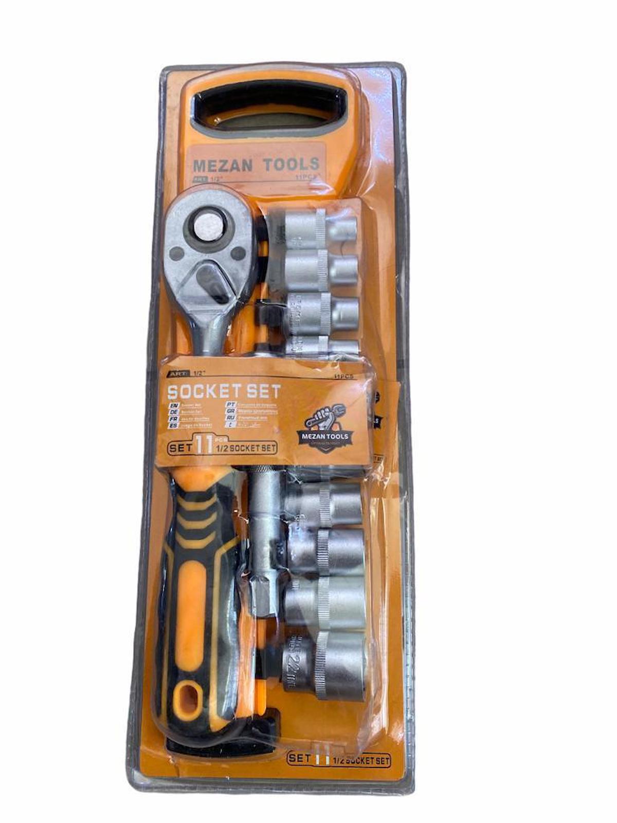 Mezan Tools  1/2' 11 Parça Lokma Anahtar Takımı