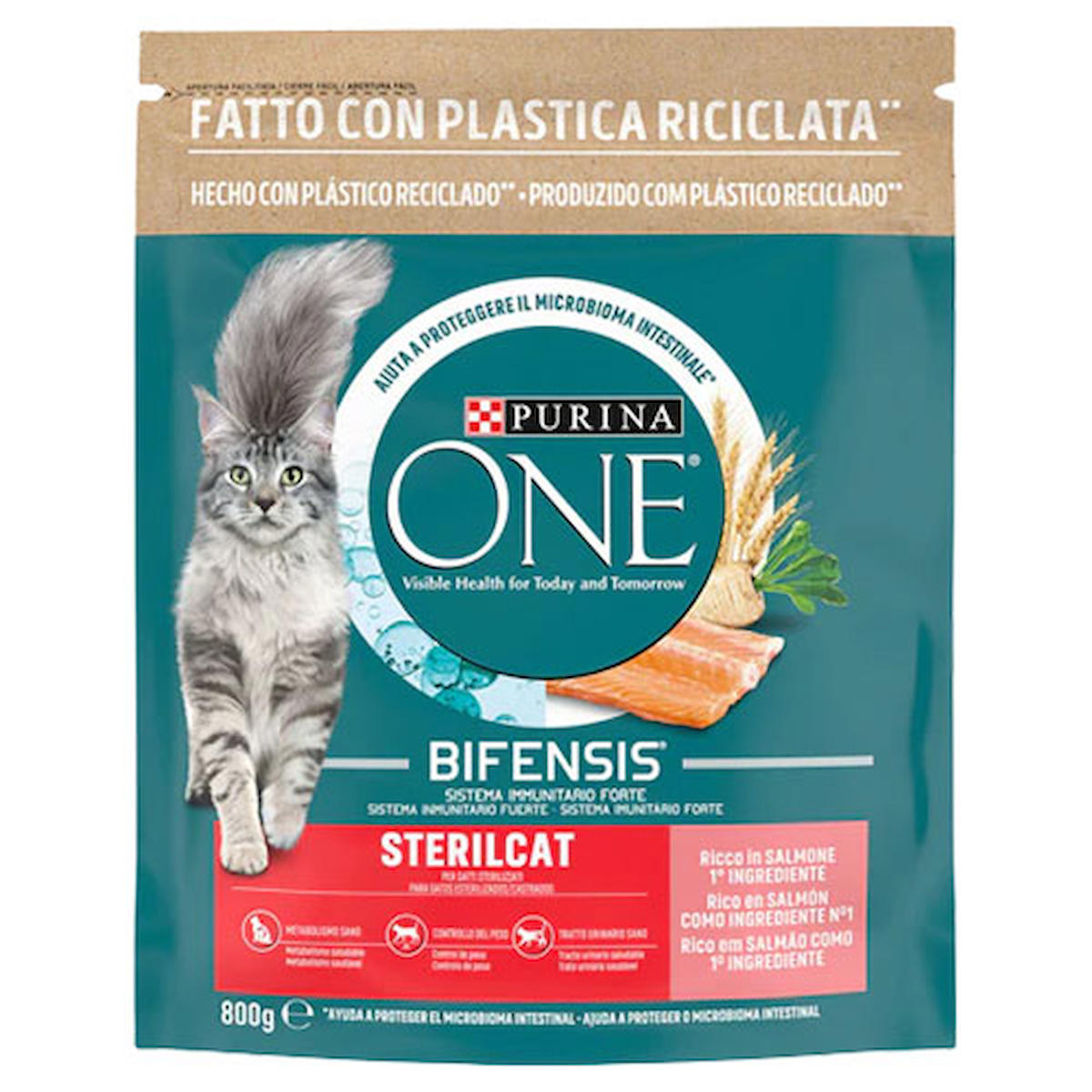 Purina One Sterilised Somonlu Kısırlaştırılmış Kedi Maması 2 Adet 800 Gr 