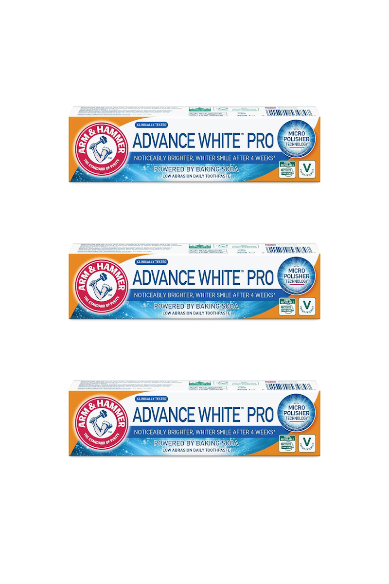 Arm Hammer Advanced White Pro (3 Tona Kadar Daha Beyaz) Diş Macunu 75ml (3 Adet)