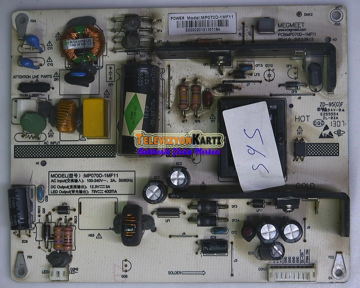 MP070D-1MF11, MP070D-1MF11, REV 1.0, Premier PR32B25, Power Board, Besleme, ECG320AB-LDV