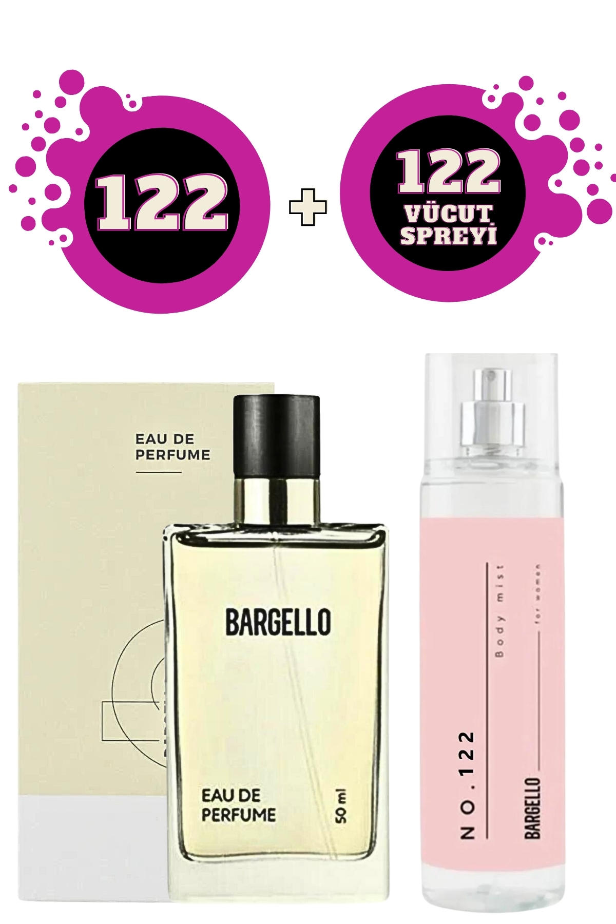 122 Edp Oriental 50 ml Kadın kokusu + No:122 210 ml Body Mist Vücut Spreyi