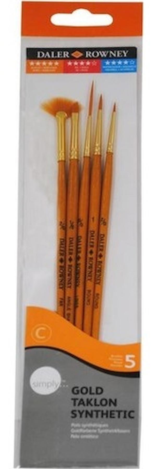 DALER ROWNEY FIRÇA SETİ GOLD TAKLON 5 Lİ SET-1 216920500