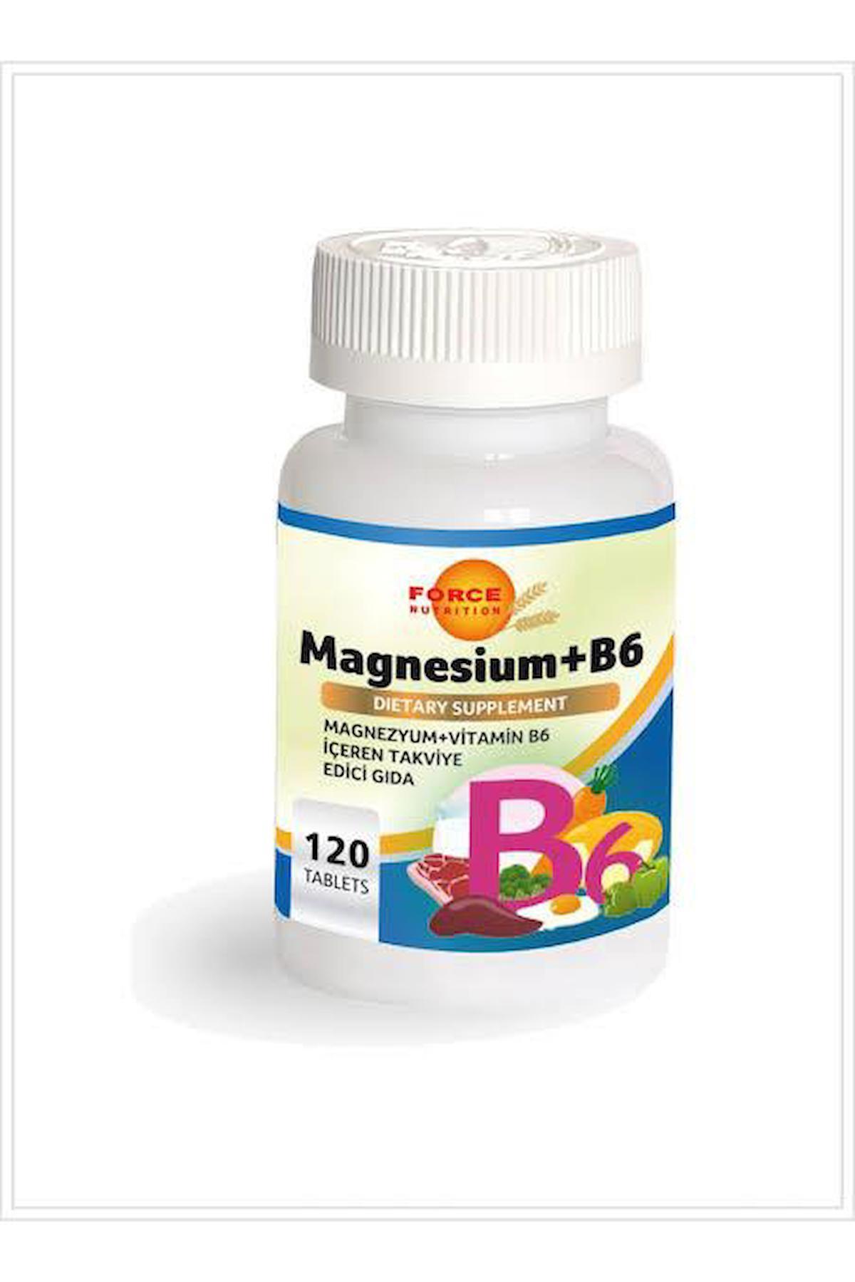 Force Nutrition Magnesium Vitamin B6 Magnezyum 120 Tablet