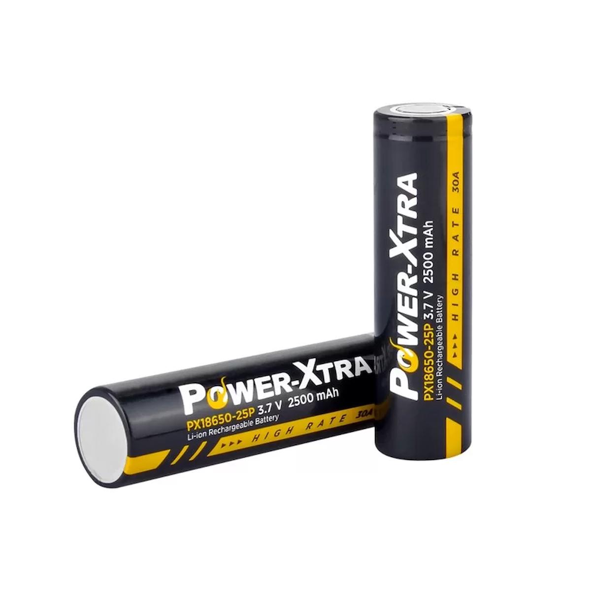 Power-Xtra PX18650-25P - 3.7V 2500 Mah Li-ion Şarjlı Pil - 12C - 30A