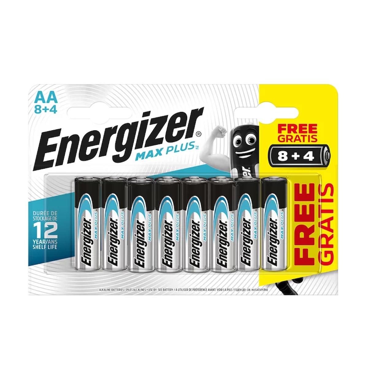 ENERGİZER MAX PLUS ALKALİN AA KALEM PİL 8+4LÜ EMP2A8+4 (BP12)