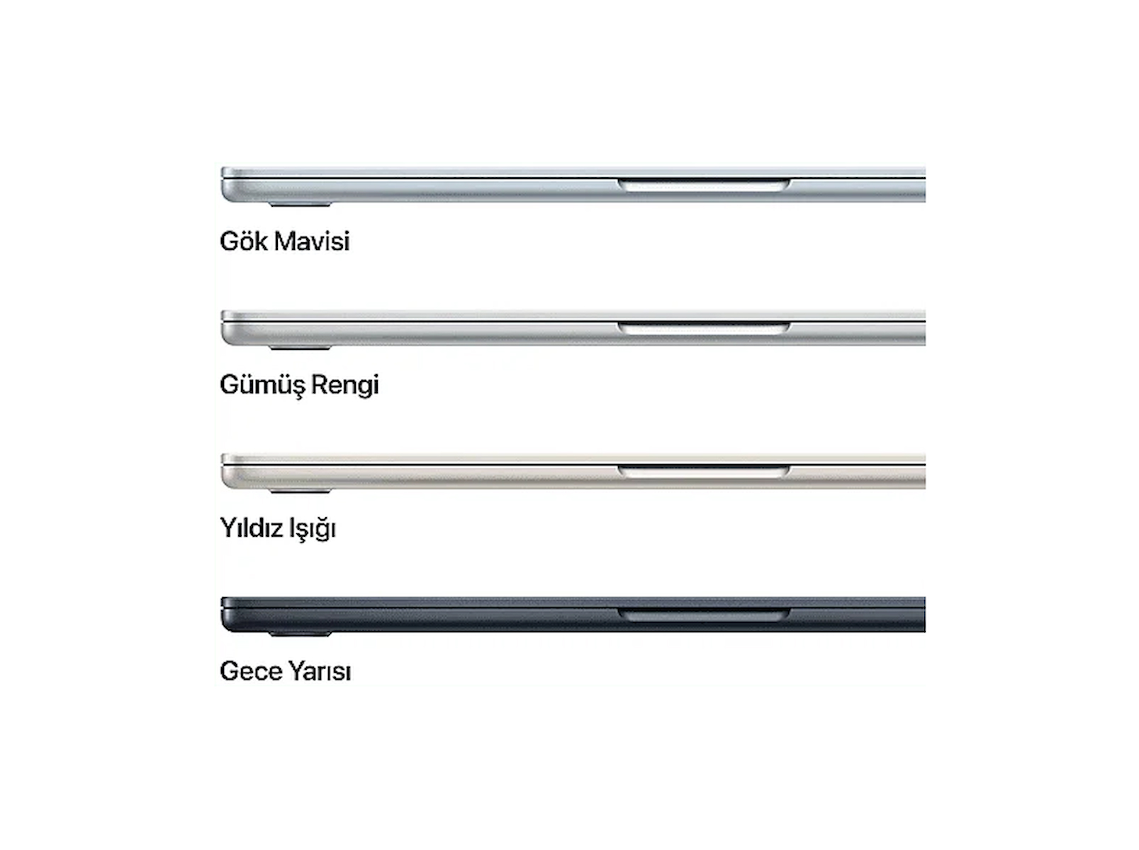 APPLE Z1L0000M3/MacBook Air/Apple M5 İşlemci(10 Çekirdek CPU-8 Çekirdek GPU)/16GB RAM/512GB SSD/13.6″/70Watt Adaptör/Gümüş