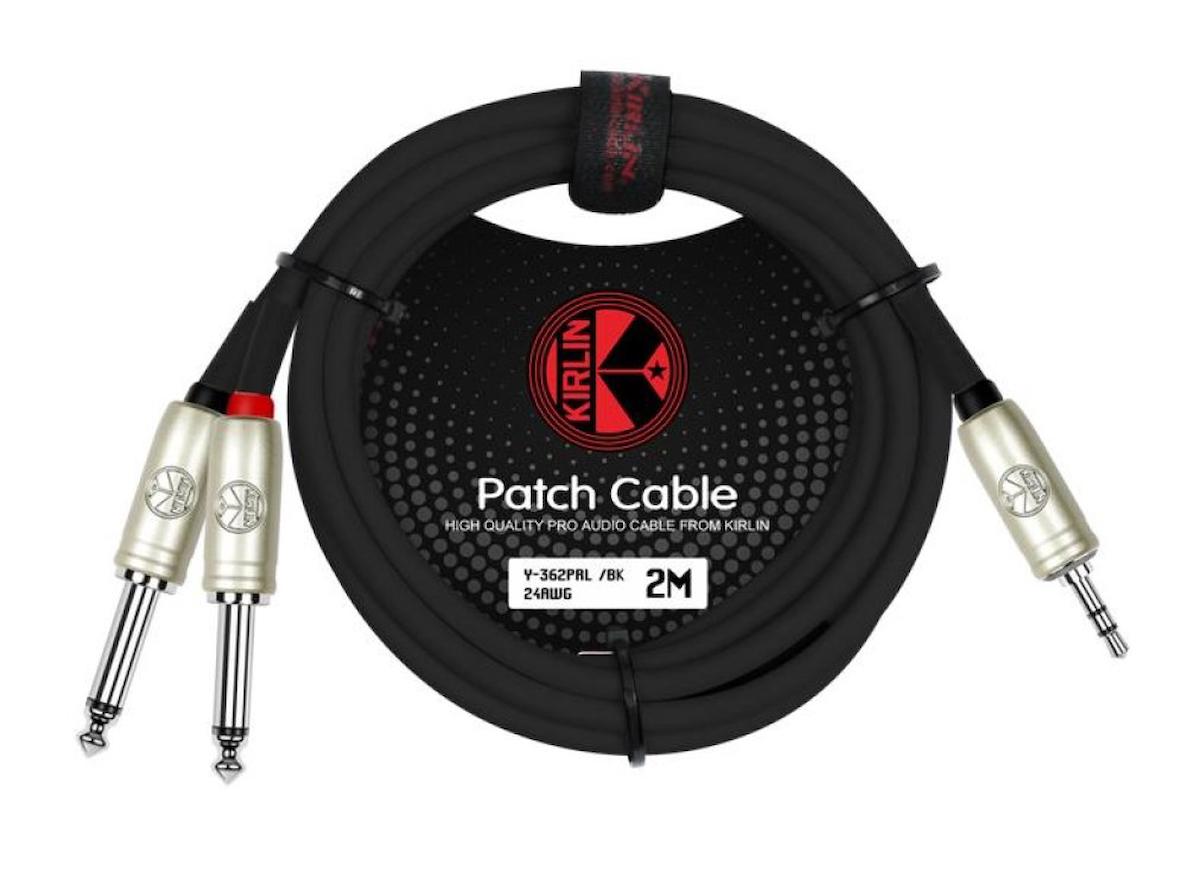 Kirlin Cable Y-362PRL 2MT BK Kablo 3.5 mm - 2x 1/4 Mono Jak