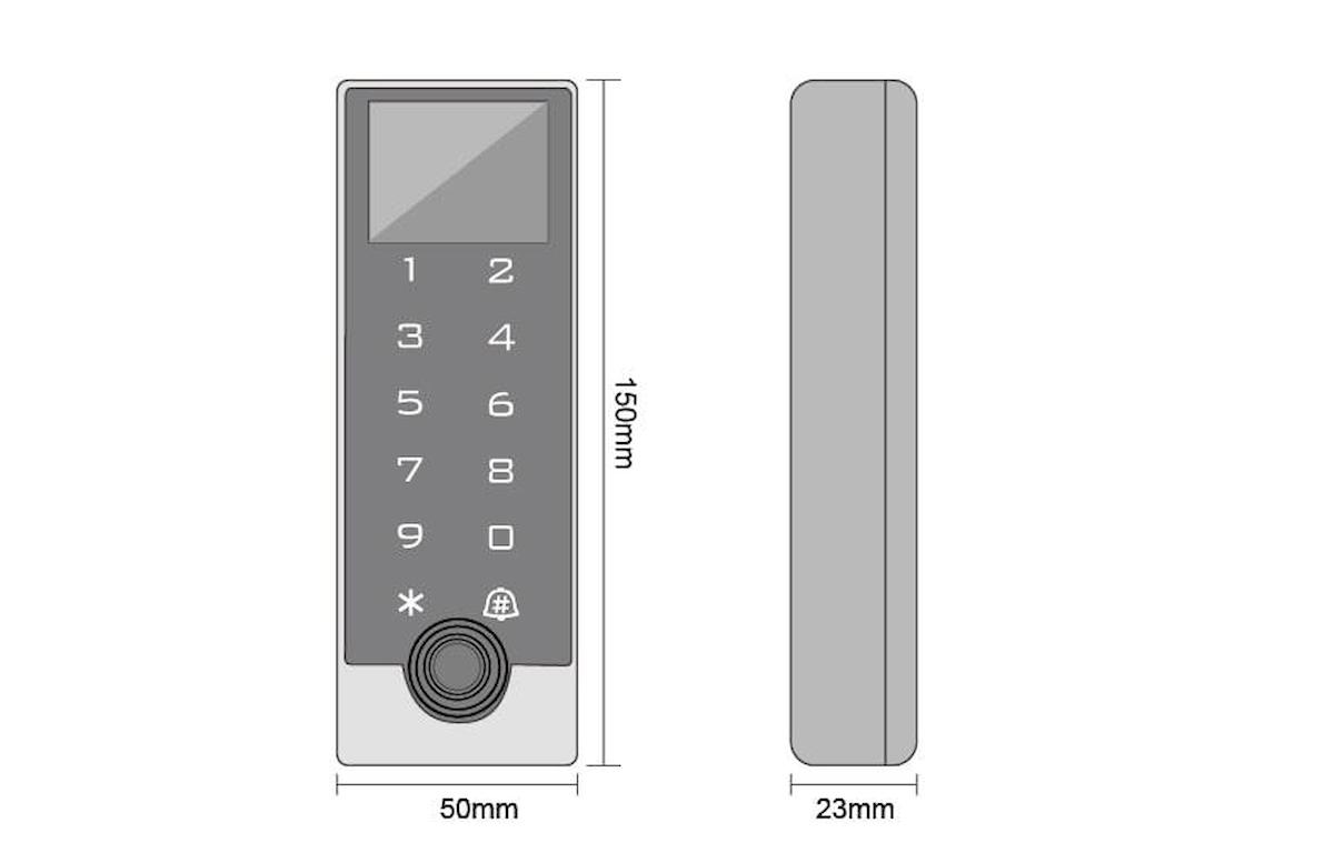 SARKEY SR-213 LCD EM Stand Alone, İç Ortam, LCD Ekran, Metal Kasa, 12-24 V DC Besleme Voltajı, Proximity Kart Okuyucu (125 Khz) 