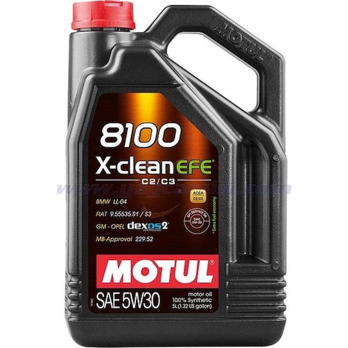 Motul 8100 X-Clean Efe 5W-30 5 Litre Motor Yağı (Üretim Yılı: 2023)