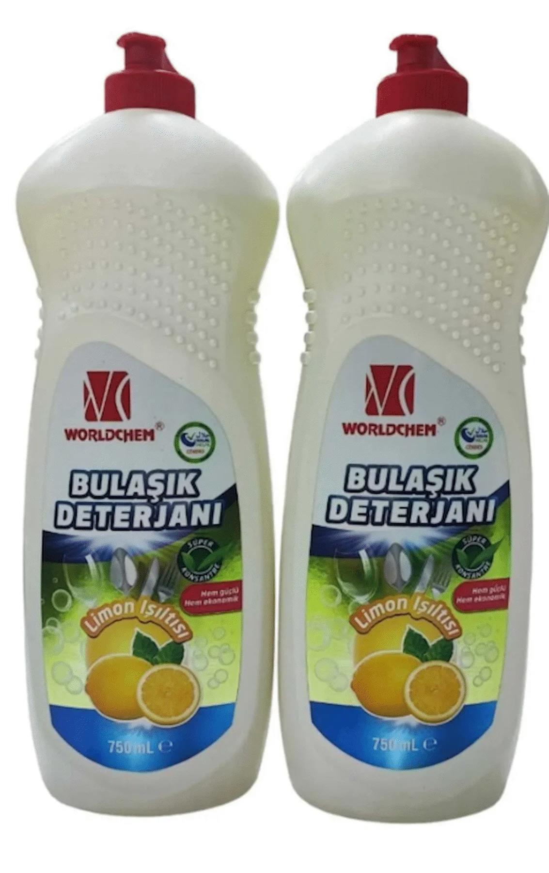 Worldchem Elde Bulaşık Deterjan 750ML* 2li Set Gimdes Sertifikalı