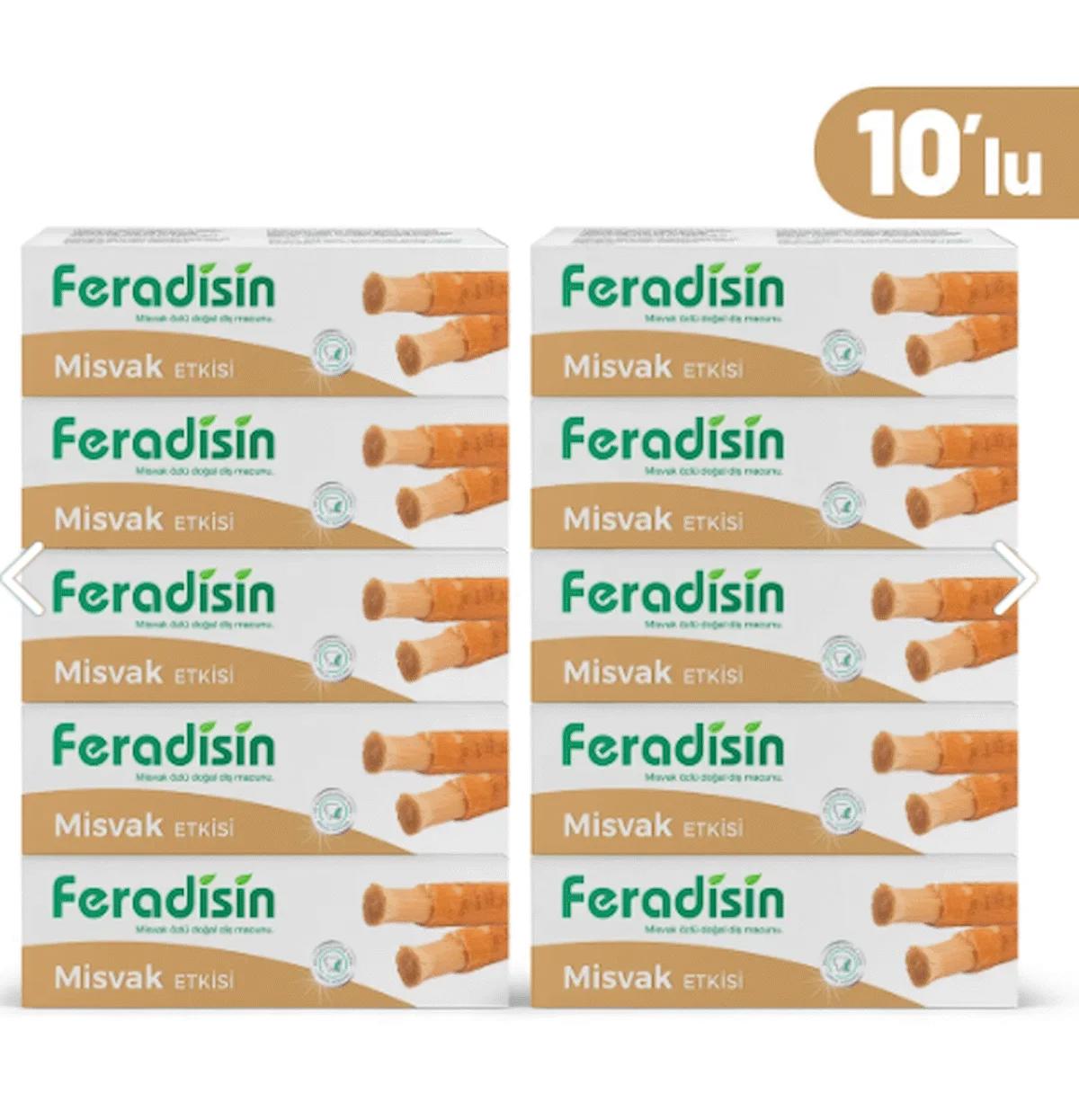 Feradisin Diş Macunu "misvak Etkisi" 75 Ml( 10 Adet)