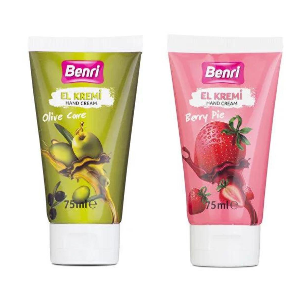 Benri Olive Care El Kremi 75 ml - Benri Berry Pie El Kremi 75 ml 2li Set