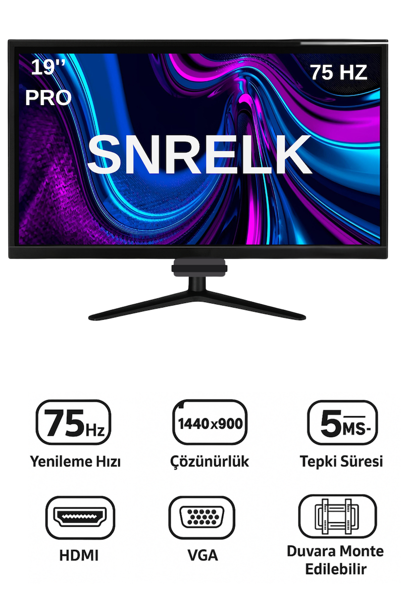 SNRELK 19” VGA- HDMI PRO LED MONİTÖR
